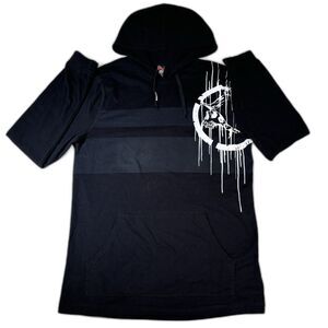 Y2K Metal Mulisha Hoodie Mens L Black Pullover Grunge Skater Jacket Skull VTG